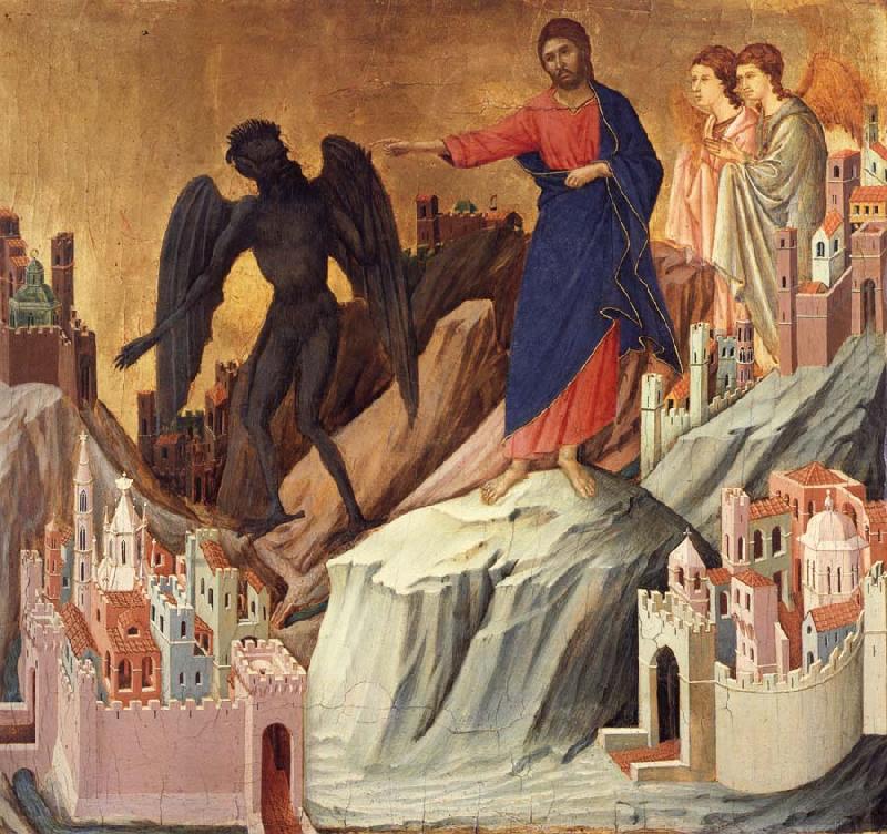 Duccio di Buoninsegna The temptation of christ on themountain china oil painting image
